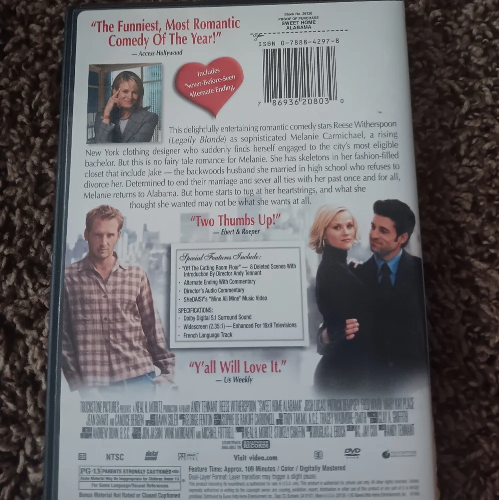 Sweet Home Alabama DVD - Picture 2 of 3